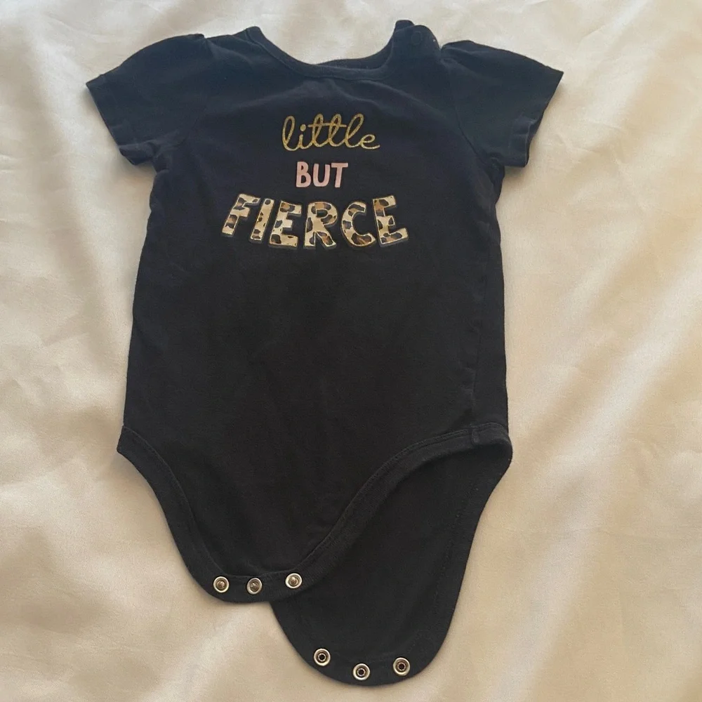 Garanimals Black and Gold 'Little But Fierce' Bodysuit